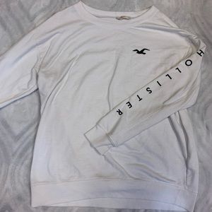 White Longsleeve Hollister Sweater